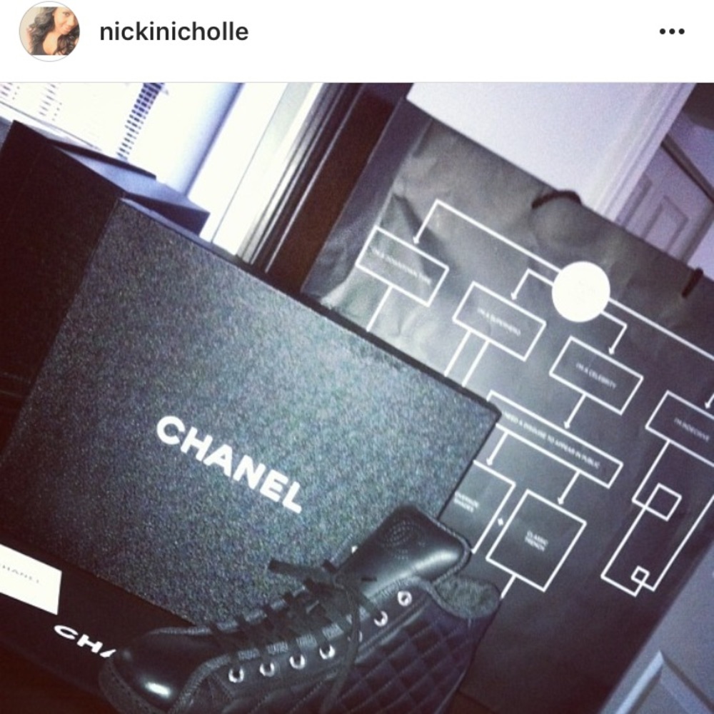 Chanel quilted leather sneakers